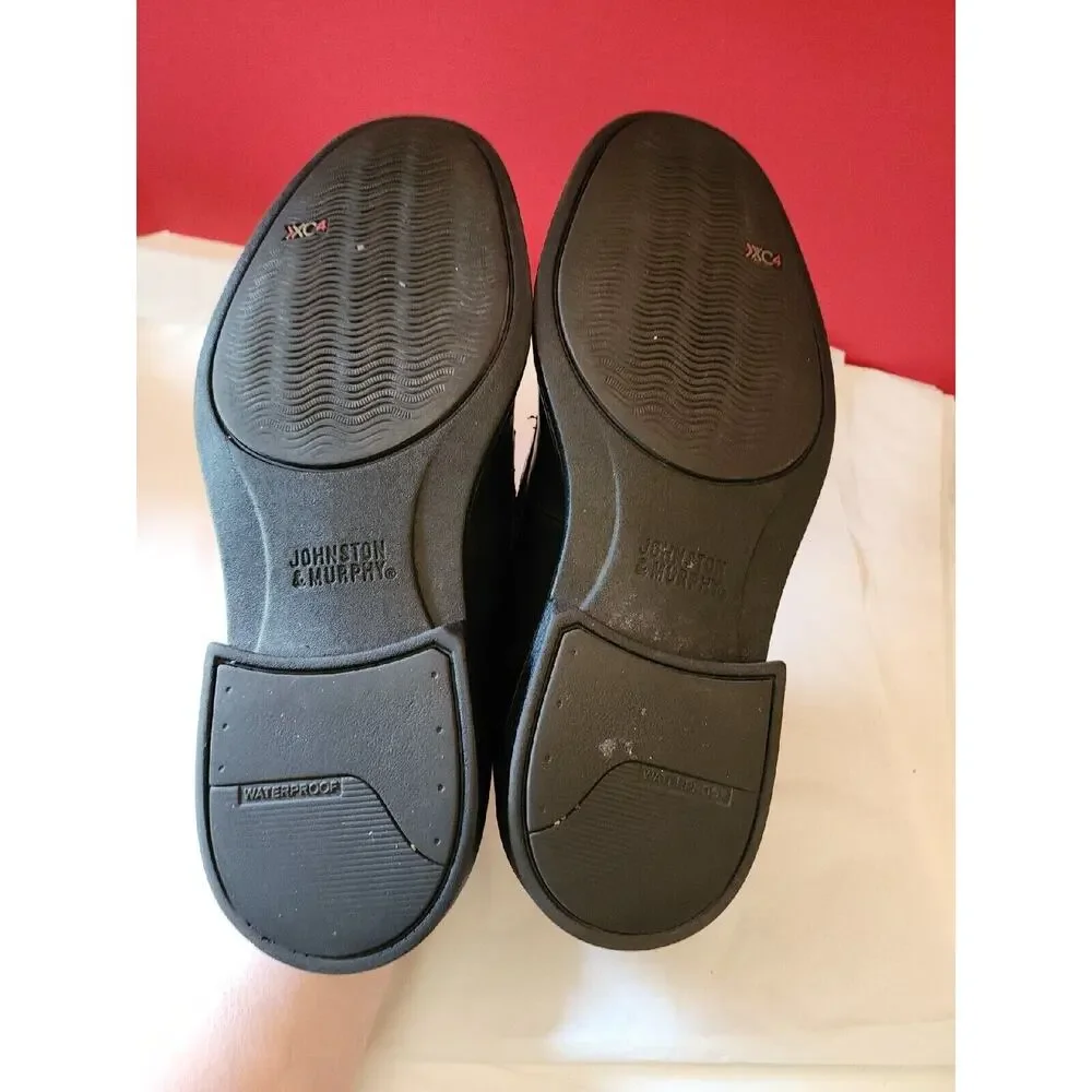 Johnston & Murphy XC4 System Waterproof Sheepskin Shoes Sz 9 M Dual Width Black